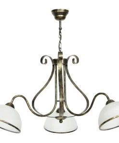 Patynowa lampa wisząca z białymi kloszami LX 3920 ANTICA | Kaja*Sklep Kaja Discount