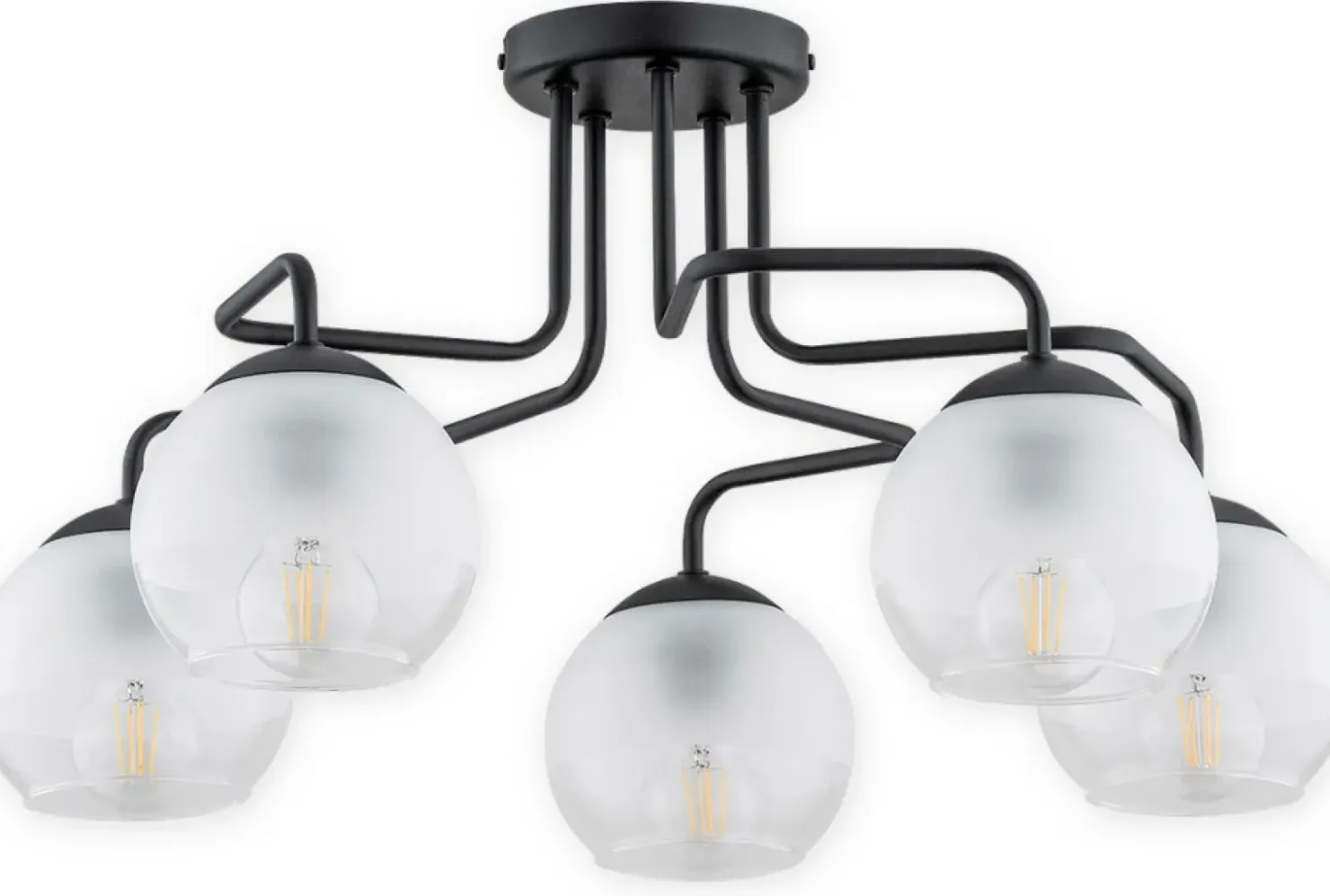 Pięcioramienna lampa sufitowa O3095 W5 CZA SEGRE | Kaja Oświetlenie*Sklep Kaja Discount