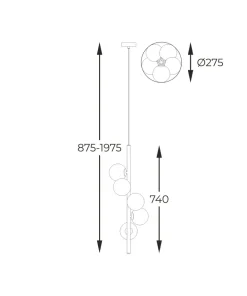 Best Sale Sklep Kaja Pionowa, złota lampa wisząca do kuchni P0574-05E-F7AA ARCTURUS | Kaja