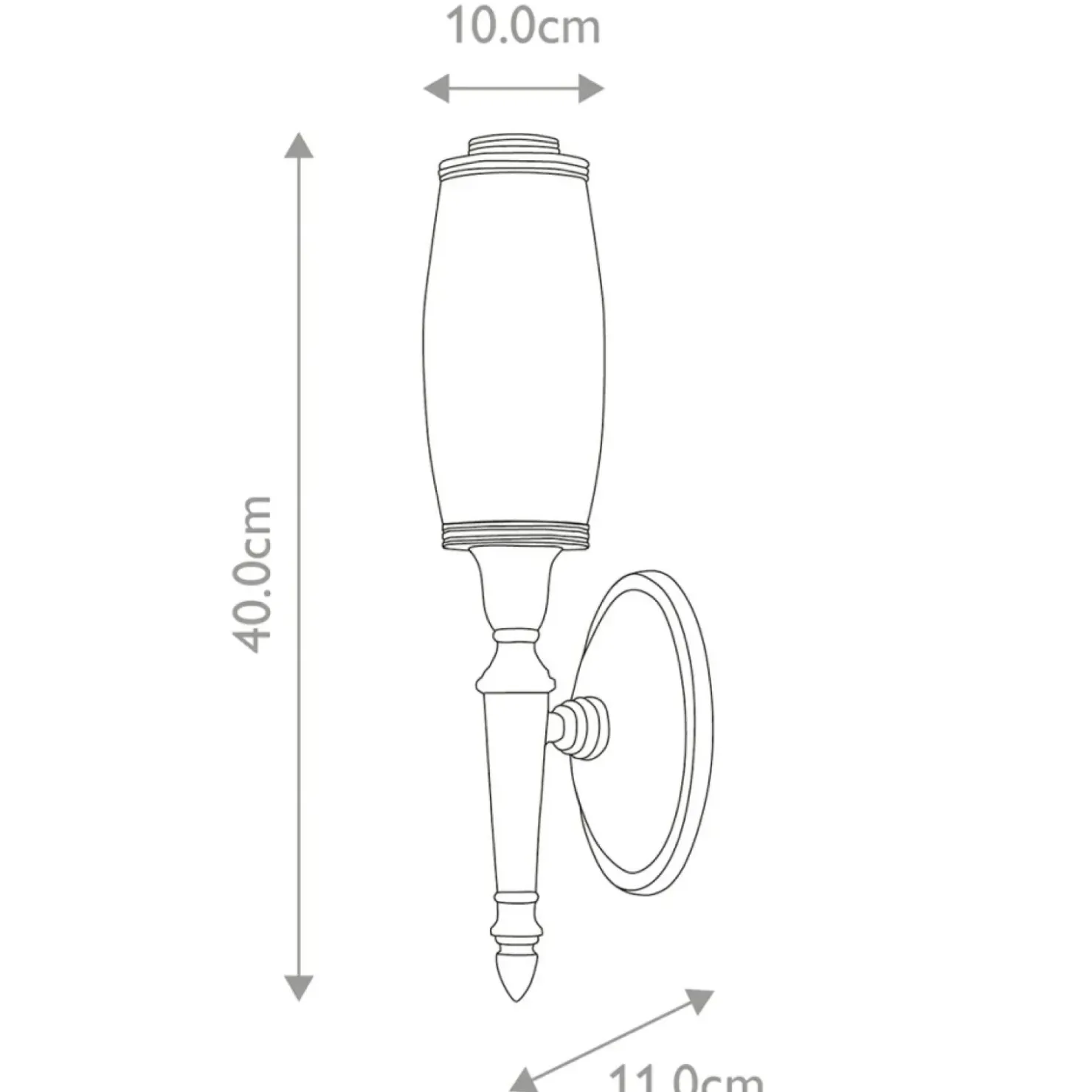 Pionowy kinkiet ścienny, chrom BATH-DRYDEN5-PC z serii DRYDEN*Sklep Kaja Clearance