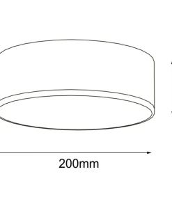 Plafon LED do wiatrołapu ⌀20cm GX53 ANT 7030 ZAMA | Kaja Oświetlenie*Sklep Kaja Cheap