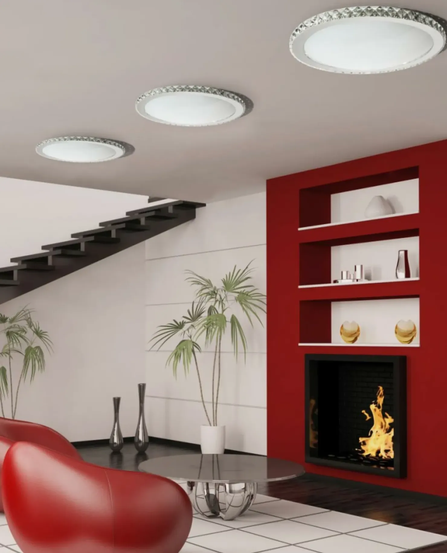 Plafon LED z kryształowym brzegiem ⌀38cm AZ1592 GALLANT | Kaja*Sklep Kaja Discount