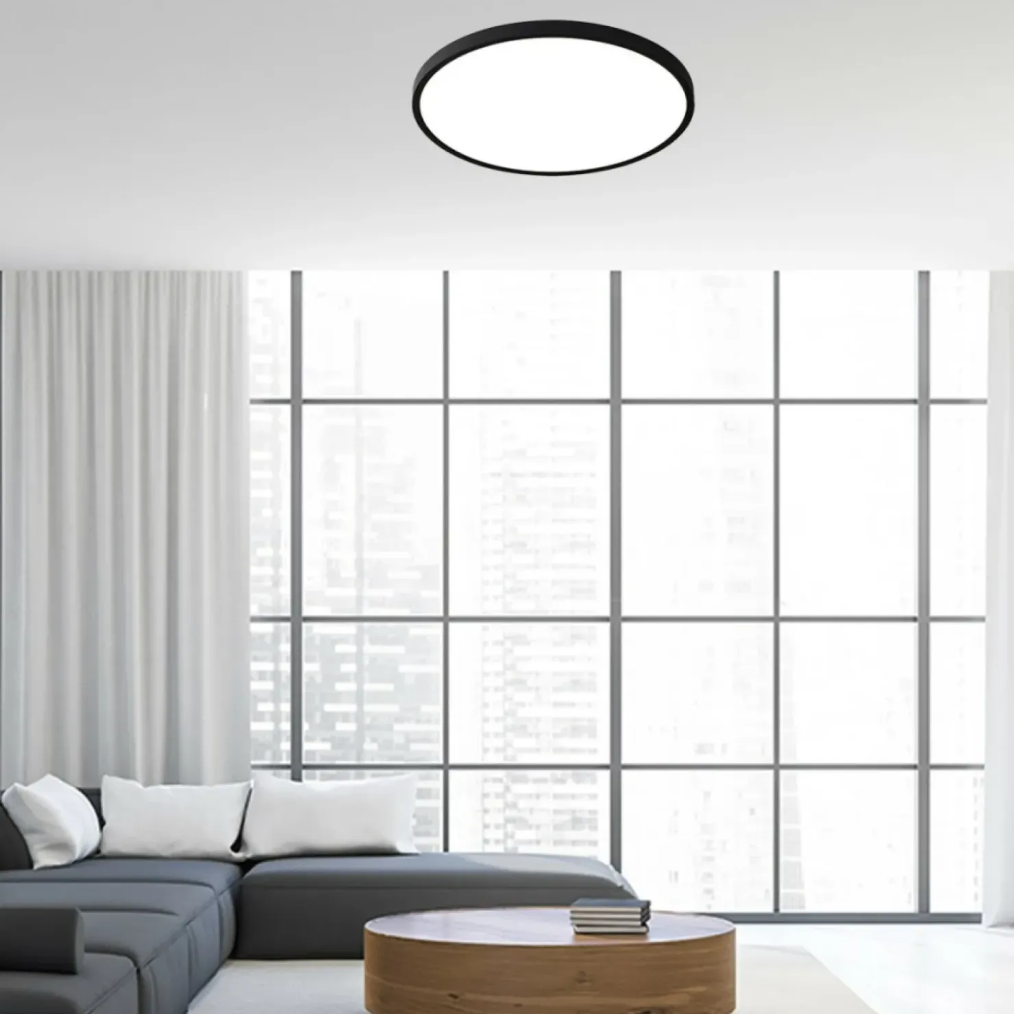 Plafon LED ze zmienną barwą ⌀30cm LP-2505/1C-30 BK CALIFORNIA | Kaja*Sklep Kaja Store