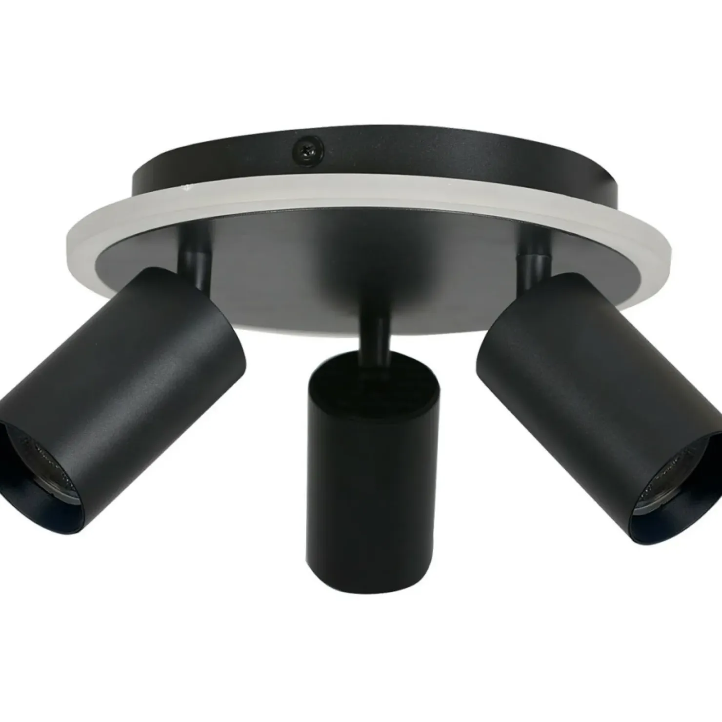Plafon z ledem i trzema reflektorami LP-0612/3C ROUND BK PARMA | Kaja*Sklep Kaja Best Sale