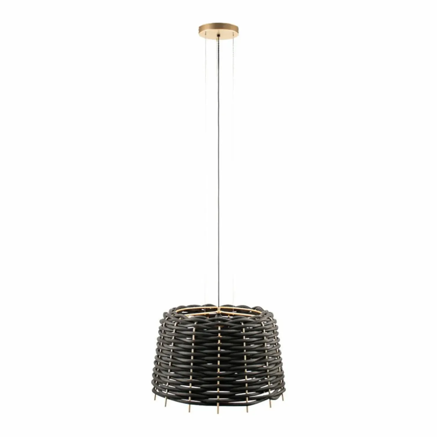 Flash Sale Sklep Kaja Pleciona lampa wisząca na złotym mocowaniu ANT 5090 SUAMI | Kaja