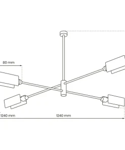 Cheap Sklep Kaja Poczwórna lampa sufitowa, z dużym gwintem MLP8679 z serii ASTRA | Kaja Oświetlen