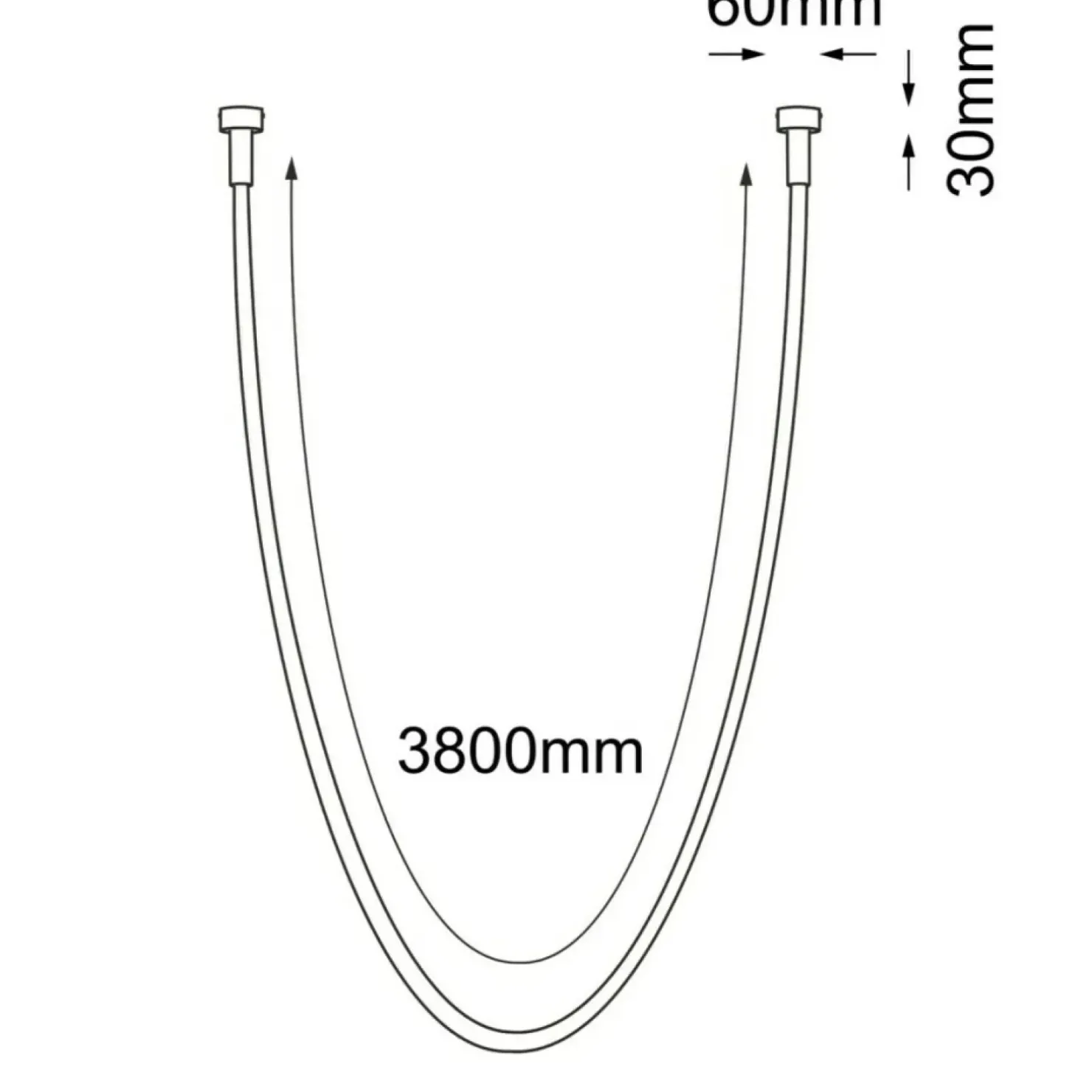 Outlet Sklep Kaja Podtynkowa, ledowa lampa linka 386cm 3000K ANT 3022 HEBI | Kaja