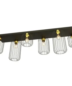 Outlet Sklep Kaja Podłużna lampa sufitowa do pokoju dziennego 1366/6 z serii BARN