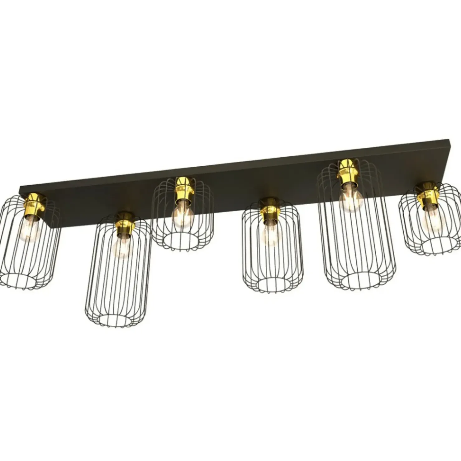 Outlet Sklep Kaja Podłużna lampa sufitowa do pokoju dziennego 1366/6 z serii BARN