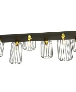 Outlet Sklep Kaja Podłużna lampa sufitowa do pokoju dziennego 1366/6 z serii BARN
