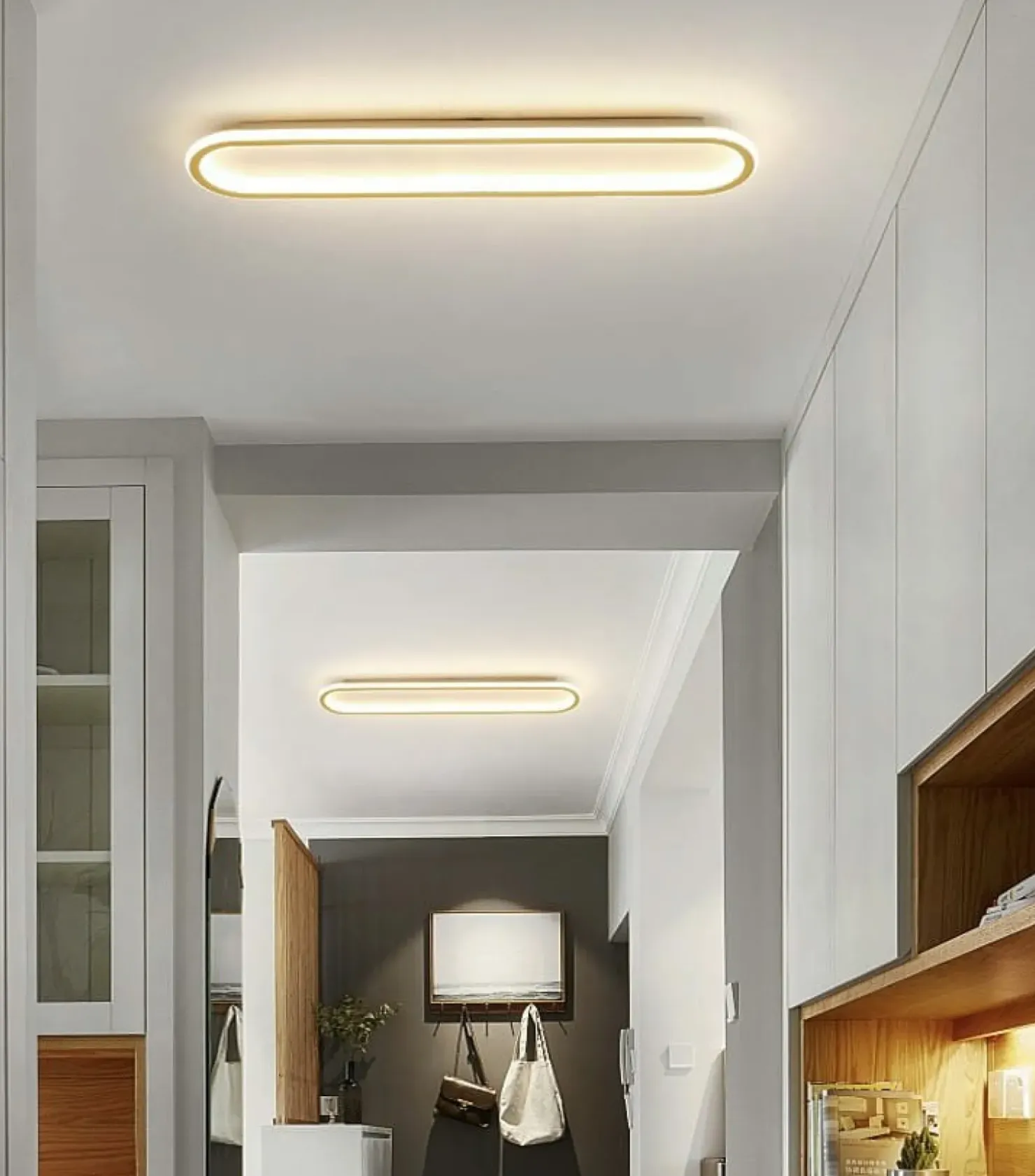 Podłużny, obły plafon do salonu ABR-PLKO-25W-40CM-CCT CERCHIO | Kaja*Sklep Kaja Discount