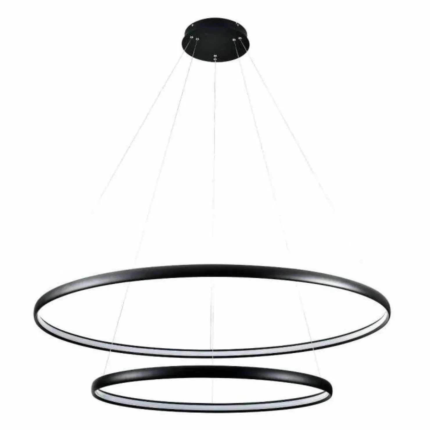 New Sklep Kaja Podwójna czarna lampa LED PL210503-800+1200-BK CARLO | Kaja