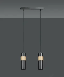 Best Sale Sklep Kaja Podwójna lampa wisząca na listwie w czarnym kolorze 732/2 serii AKA