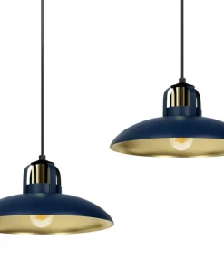 Cheap Sklep Kaja Podwójna lampa wisząca na listwie, niebieska MLP7715 z serii FELIX | Kaja Oświet