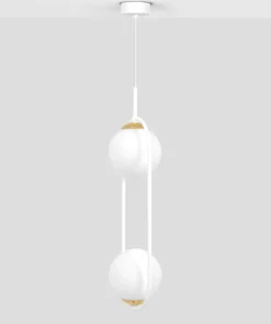 Flash Sale Sklep Kaja Podwójna lampa wisząca z białymi kloszami K-5301 z serii ARLENA