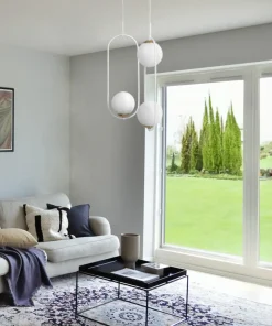 Flash Sale Sklep Kaja Podwójna lampa wisząca z białymi kloszami K-5301 z serii ARLENA