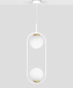 Flash Sale Sklep Kaja Podwójna lampa wisząca z białymi kloszami K-5301 z serii ARLENA