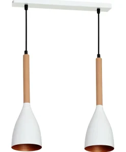 Flash Sale Sklep Kaja Podwójna lampa wisząca z dekoracyjnym drewnem LX 9107 z serii MUZA