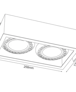 Podwójne oczko do salonu 13,6x25,8cm GU10/ES111 ANT 3274 z serii CAGE*Sklep Kaja Shop