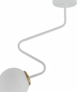 Sale Sklep Kaja Pojedyncza, biała lampa sufitowa z kloszem SIG 33304 z serii ZIGZAG
