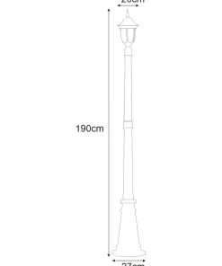Pojedyncza lampa do ogrodu K-7007B/1N CZARNY/ZŁOTY VASCO | Kaja*Sklep Kaja Shop