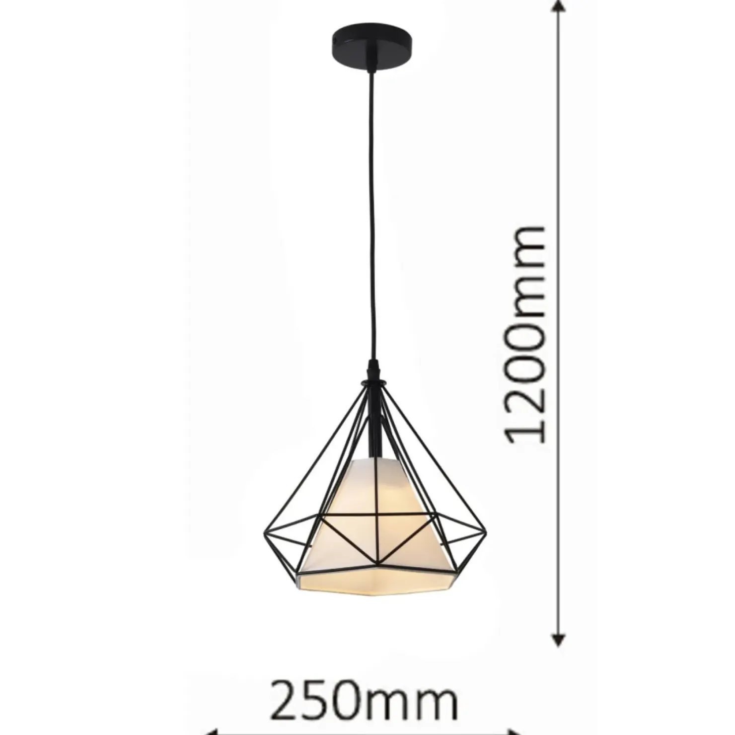 Hot Sklep Kaja Pojedyncza lampa wisząca do jadalni LP-076/1P BK NOLA | Kaja