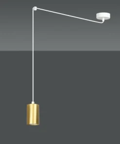 Outlet Sklep Kaja Pojedyncza lampa wisząca w kolorze złotym 527/1 | Kaja Oświetlenie