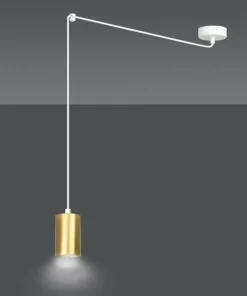 Outlet Sklep Kaja Pojedyncza lampa wisząca w kolorze złotym 527/1 | Kaja Oświetlenie
