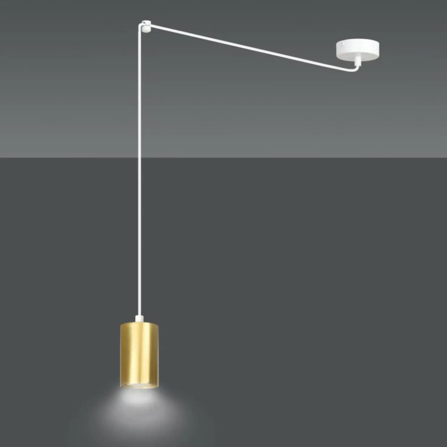Outlet Sklep Kaja Pojedyncza lampa wisząca w kolorze złotym 527/1 | Kaja Oświetlenie
