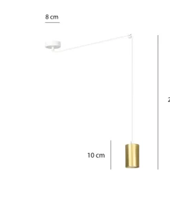 Outlet Sklep Kaja Pojedyncza lampa wisząca w kolorze złotym 527/1 | Kaja Oświetlenie