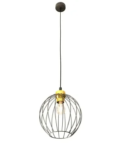 New Sklep Kaja Pojedyncza lampa wisząca z drucainym kloszem 1368/1 z serii NANDO
