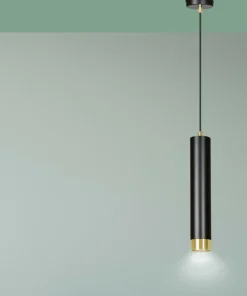 Outlet Sklep Kaja Pojedyncza lampa wisząca ze złotym elementem 644/1 | Kaja Oświetlenie