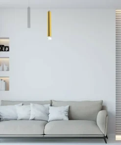 Best Sale Sklep Kaja Pojedyncza lampa wisząca, złota, ledowa tuba ML5713 z serii GOLDIE | Kaja Oświet
