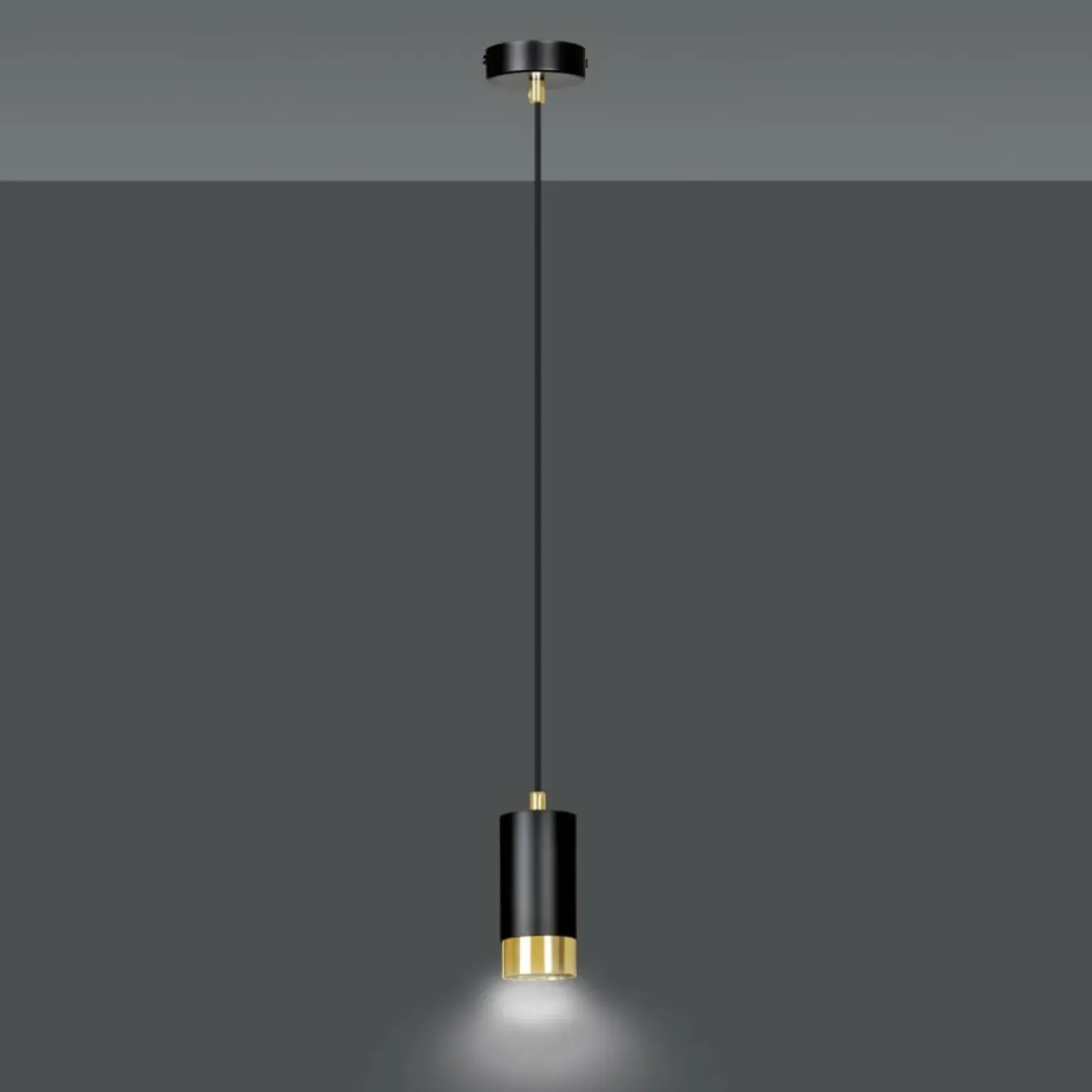 Flash Sale Sklep Kaja Pojedyncza lampa wisząca ze złotym zdobieniem 817/1 | Kaja Oświetlenie
