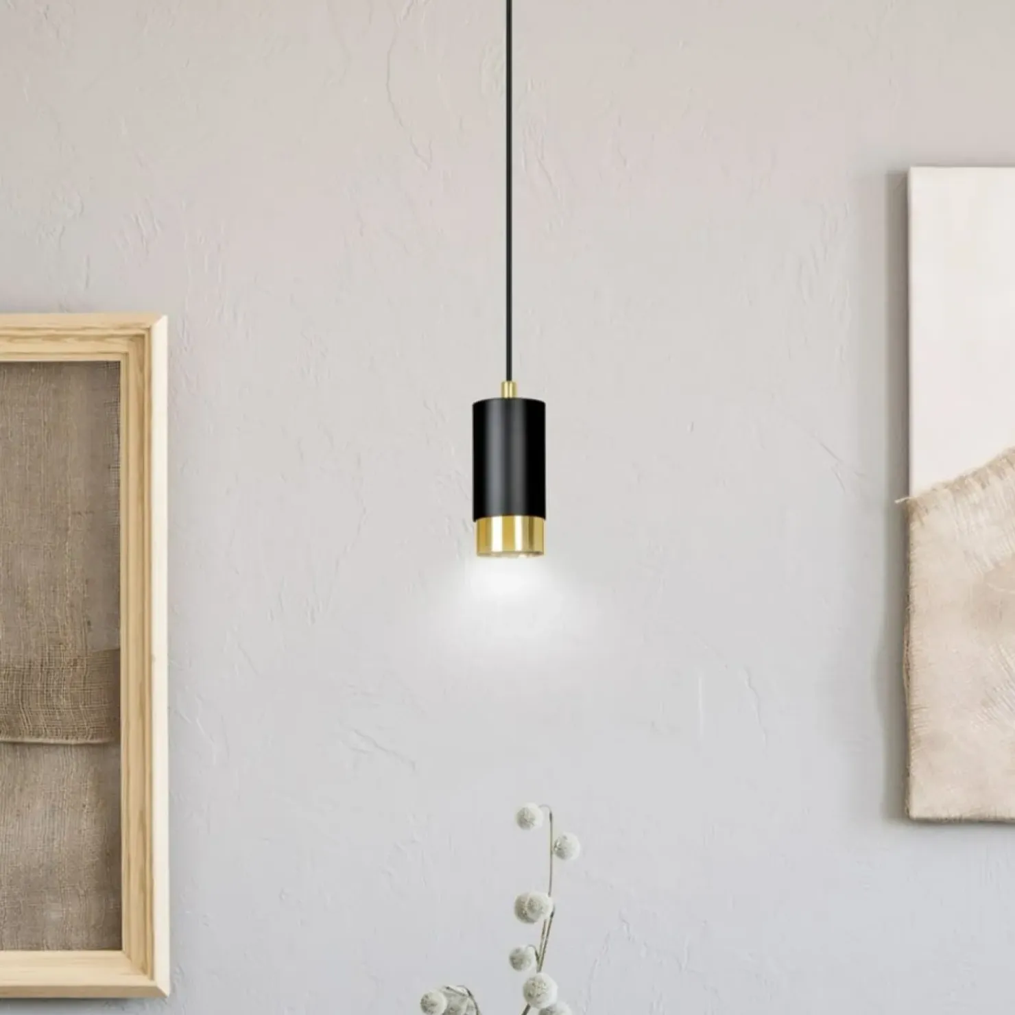 Flash Sale Sklep Kaja Pojedyncza lampa wisząca ze złotym zdobieniem 817/1 | Kaja Oświetlenie