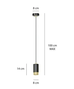 Flash Sale Sklep Kaja Pojedyncza lampa wisząca ze złotym zdobieniem 817/1 | Kaja Oświetlenie