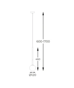 Cheap Sklep Kaja Pojedynczy, ozdobny zwis z kloszem P0574-01F-SDFZ ARCTURUS | Kaja