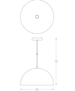 New Sklep Kaja Półokrągła, biało-złota lampa wisząca do kuchni A8001XL-WH – VELA