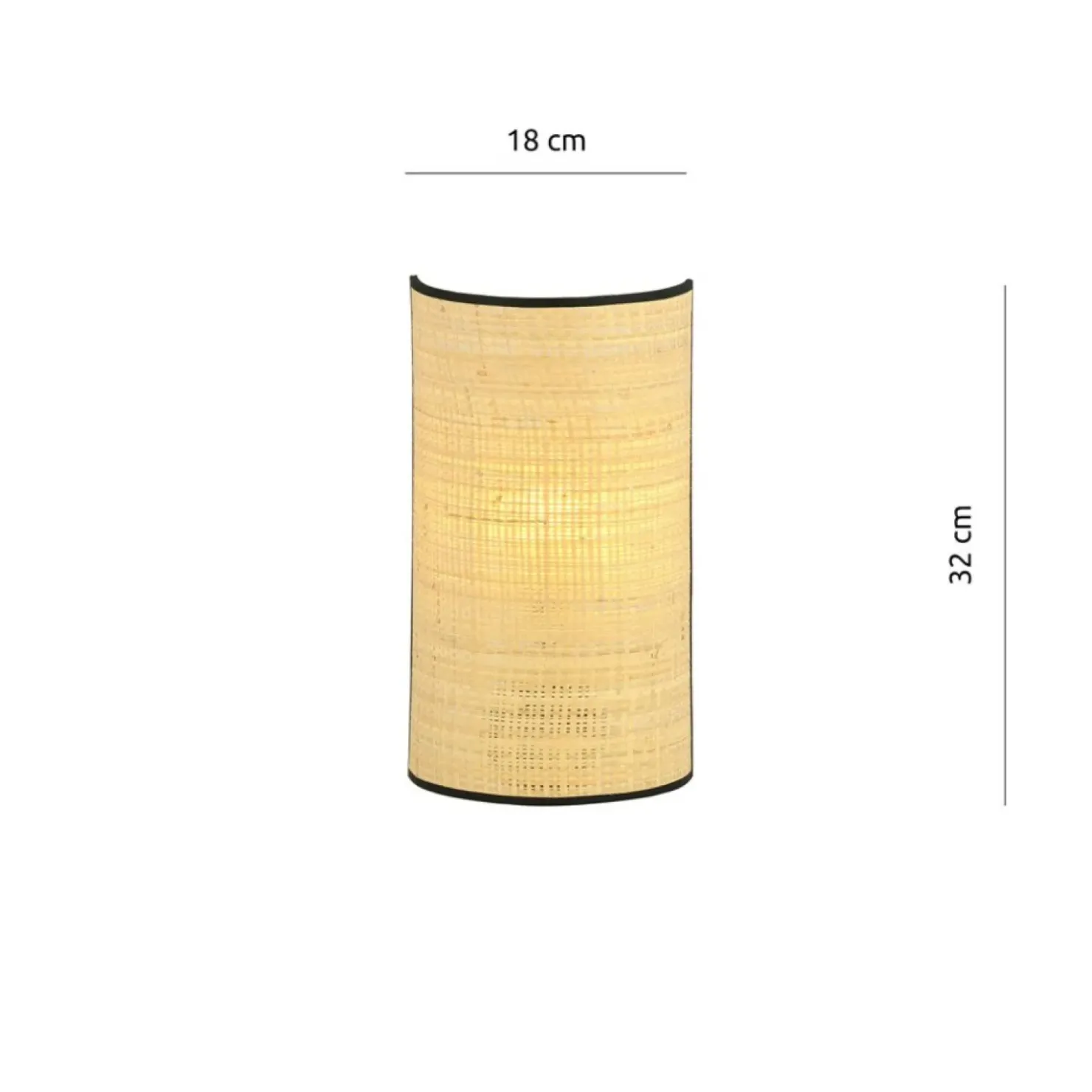 Półokrągła lampa ścienna do sypialni w stylu eco 1149/K1 ASTON | Kaja*Sklep Kaja Store