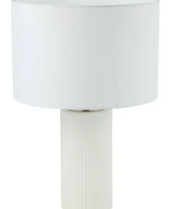 Ponadczasowa, abażurowa lampka stołowa LP-787/1T BIAŁA TOKIO | Kaja*Sklep Kaja Shop