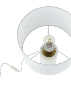 Ponadczasowa, abażurowa lampka stołowa LP-787/1T BIAŁA TOKIO | Kaja*Sklep Kaja Shop
