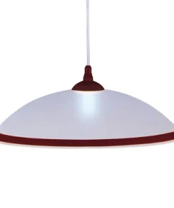Ponadczasowa biało-brązowa lampa wisząca K-3511 UFO | Kaja Oświetlenie*Sklep Kaja Fashion