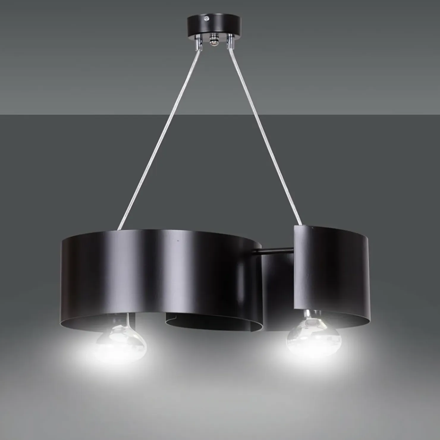 Clearance Sklep Kaja Ponadczasowa, czarna lampa wisząca do kuchni 284/2 VIXON | Kaja