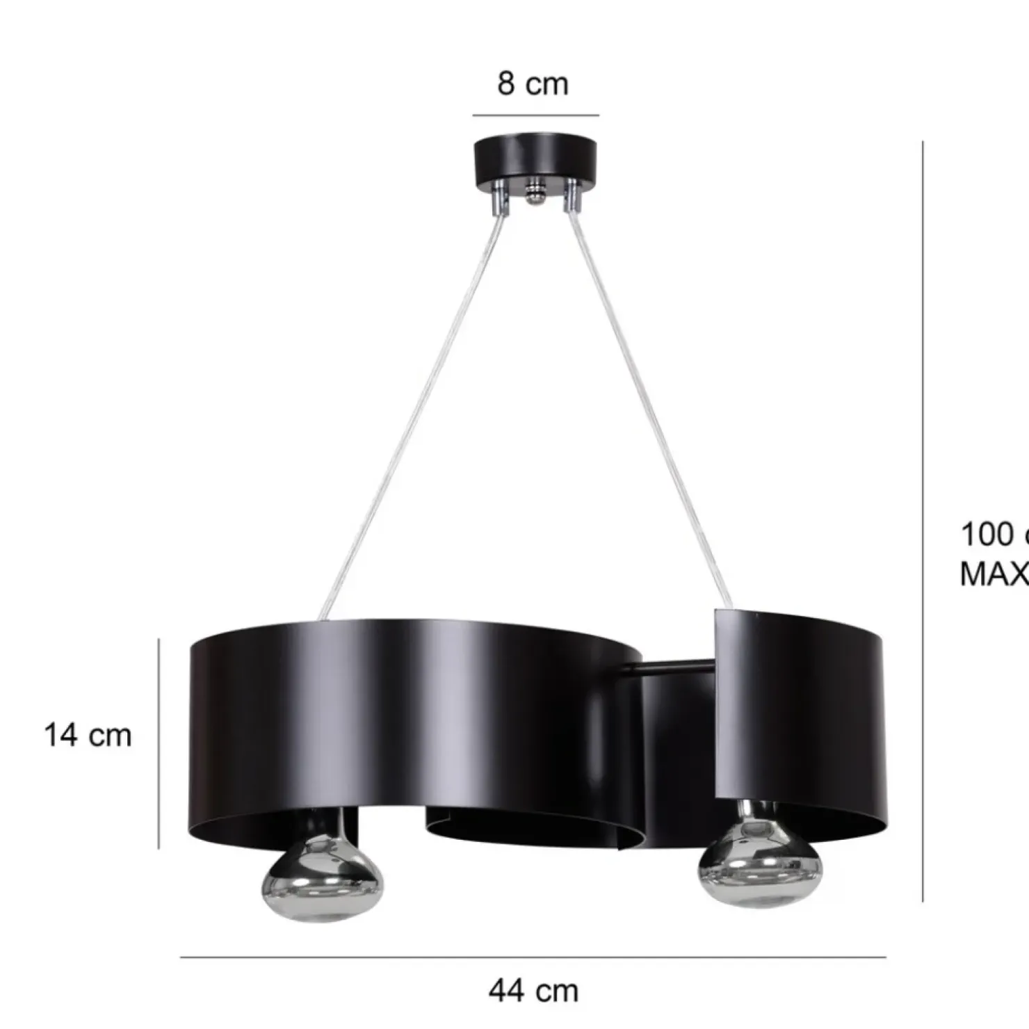 Clearance Sklep Kaja Ponadczasowa, czarna lampa wisząca do kuchni 284/2 VIXON | Kaja