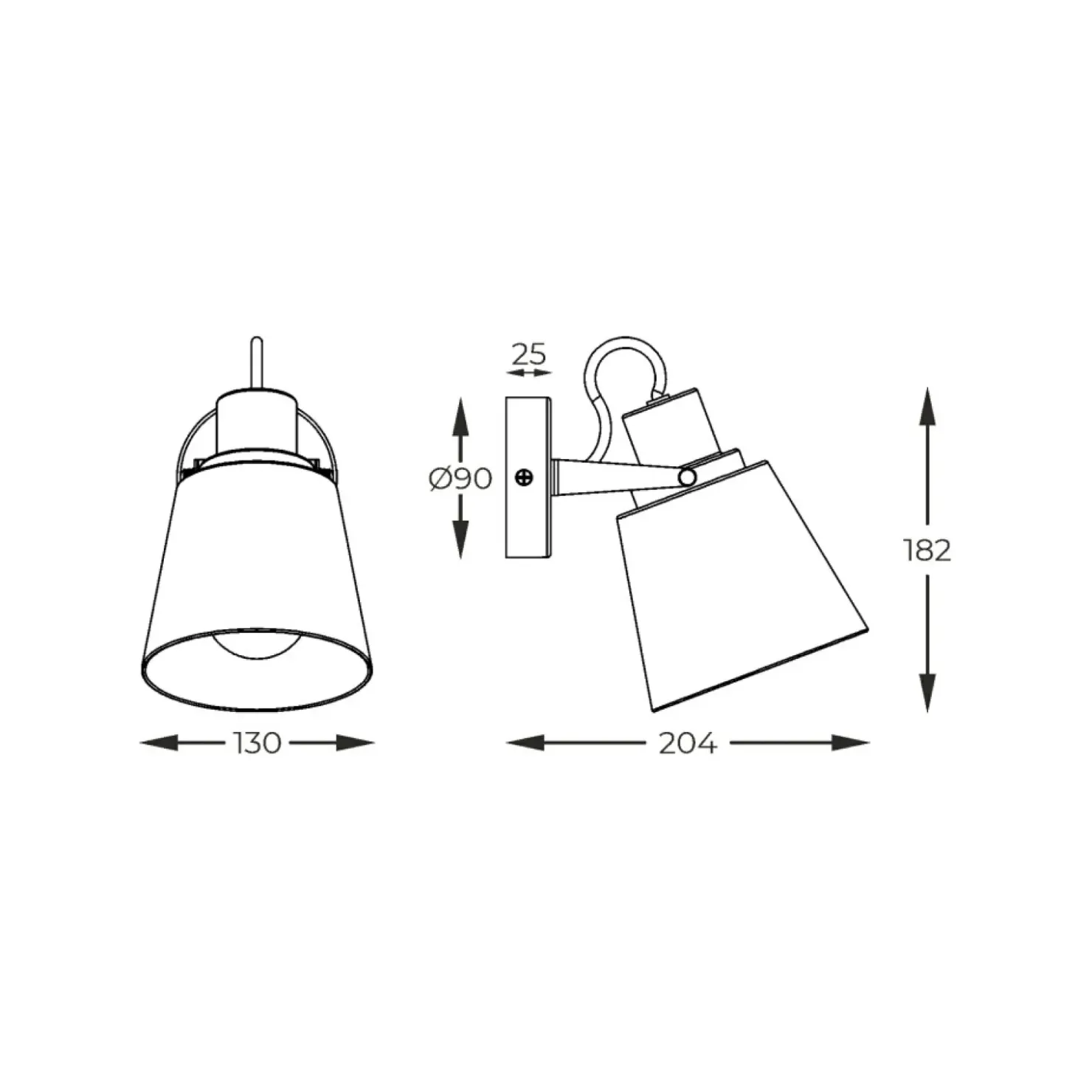 Ponadczasowa lampa ścienna z kloszem S230827401 BADOSA | Kaja*Sklep Kaja Store