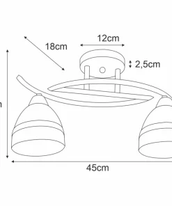 Ponadczasowa lampa do korytarza K-JSL-6572/2 AB COLAR | Kaja*Sklep Kaja Online