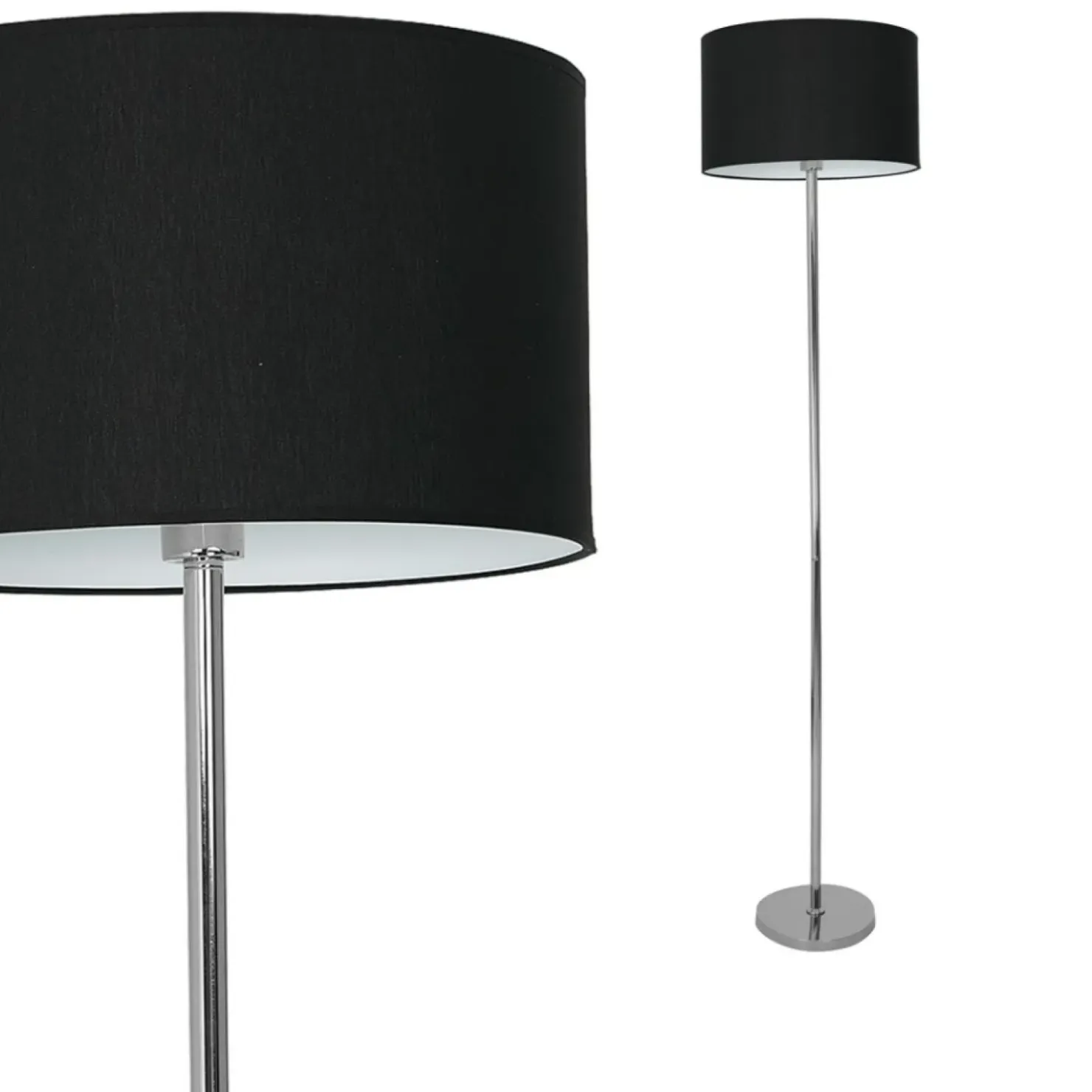 Ponadczasowa lampa podłogowa z czarnym abażurem ML6382 CASINO | Kaja*Sklep Kaja Best Sale