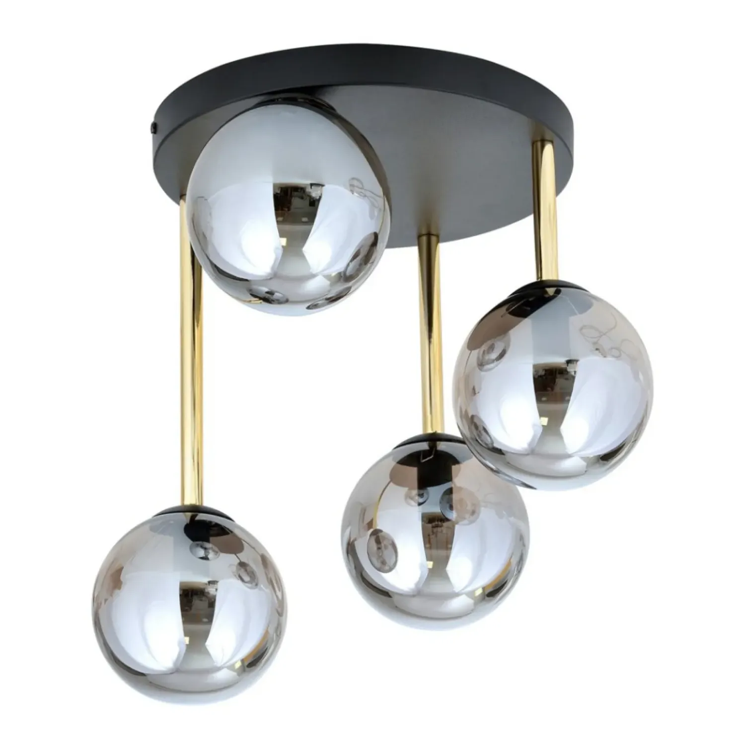 Ponadczasowa lampa sufitowa z ciemnymi kloszami 1259/4 z serii DOLCE*Sklep Kaja Best Sale