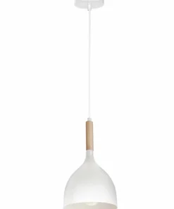 Shop Sklep Kaja Ponadczasowa lampa wisząca, w kolorze bieli LX 1194 z serii NOAK WOOD