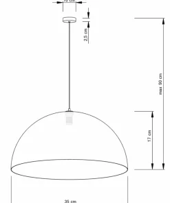 Flash Sale Sklep Kaja Ponadczasowa lampa wisząca do jadalni SIG 30145 z serii SFERA 35 B/ZŁ